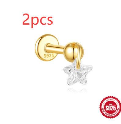 Boucles d’oreilles lune et étoiles en argent