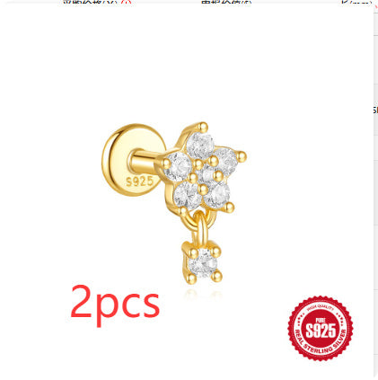Boucles d’oreilles lune et étoiles en argent