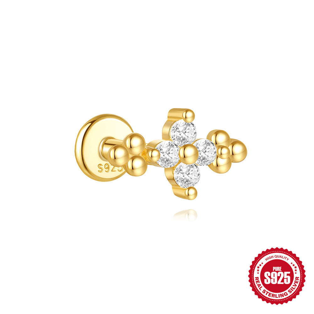 Boucles d’oreilles lune et étoiles en argent