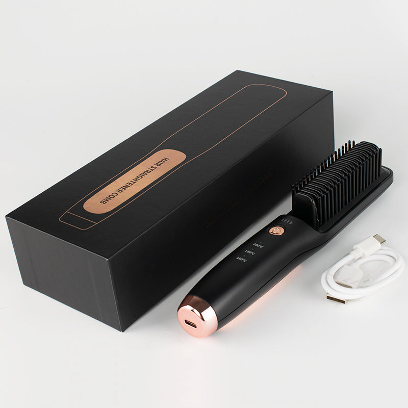 Brosse lissante sans fil rechargeable