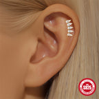 Boucles d’oreilles lune et étoiles en argent