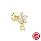 Boucles d’oreilles lune et étoiles en argent