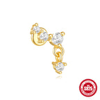 Boucles d’oreilles lune et étoiles en argent