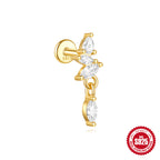 Boucles d’oreilles lune et étoiles en argent