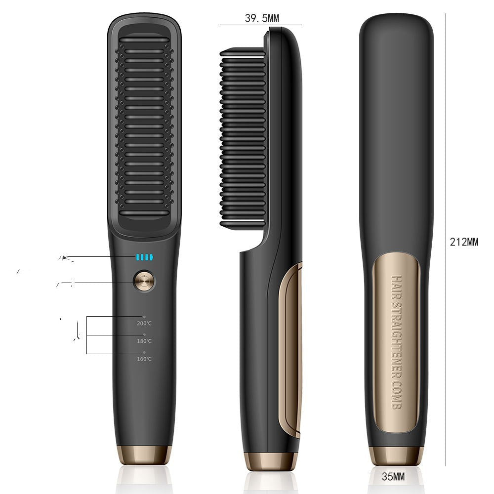 Brosse lissante sans fil rechargeable
